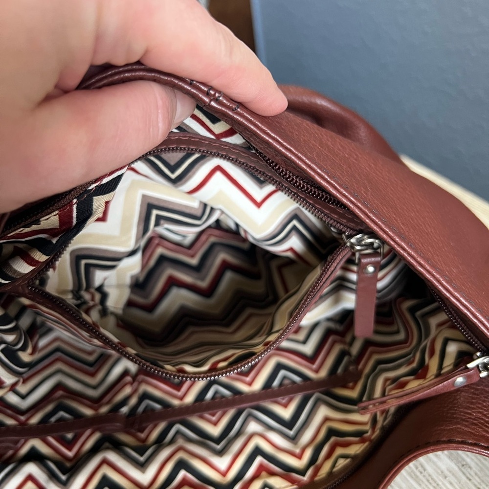 Hadaki Brown Leather Hobo Bag - Picture 10 of 13